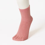 牛乳パックからうまれた 蒸れずに快適 隠れ五本指靴下 ミドル丈